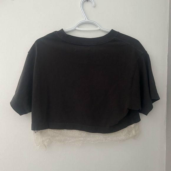 Urban Outfitters Lace Grey Crop Top XS - Picture 3 of 3